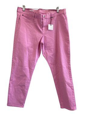 Gap 1969 Legging Jean Size 34/18R Stretch Denim Pant Sugar Pink Cotton Blend NEW